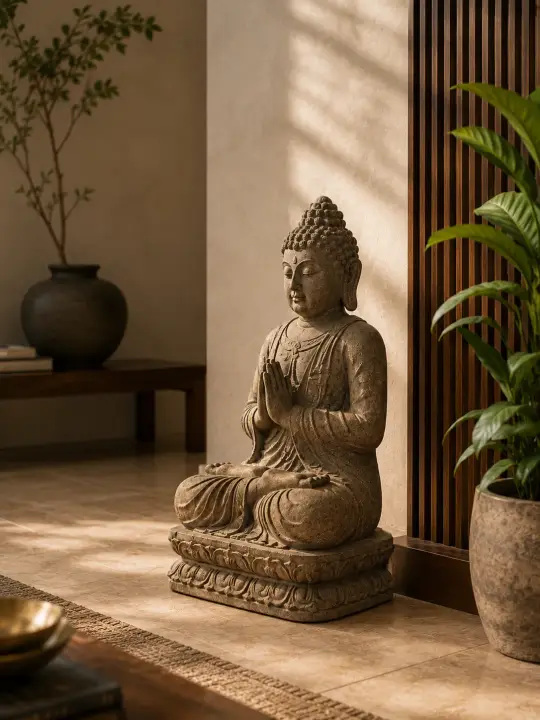 Buddha Statue - Green Stone