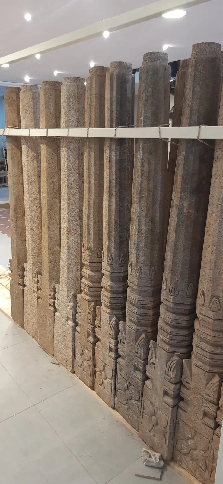 Antique Chettinadu Stone Pillars