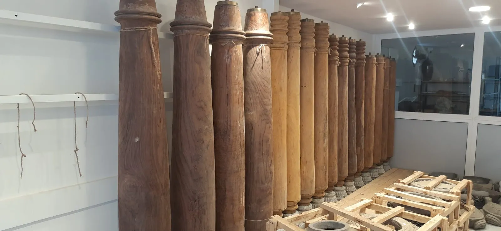 Antique Chettinadu Wooden Pillars