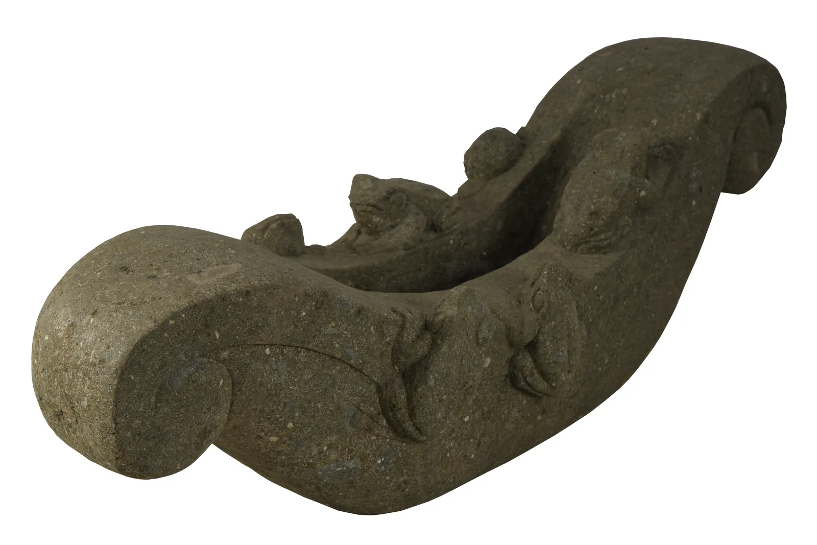 Bali Stone Boat Plantern - River Stone (BSP000027)